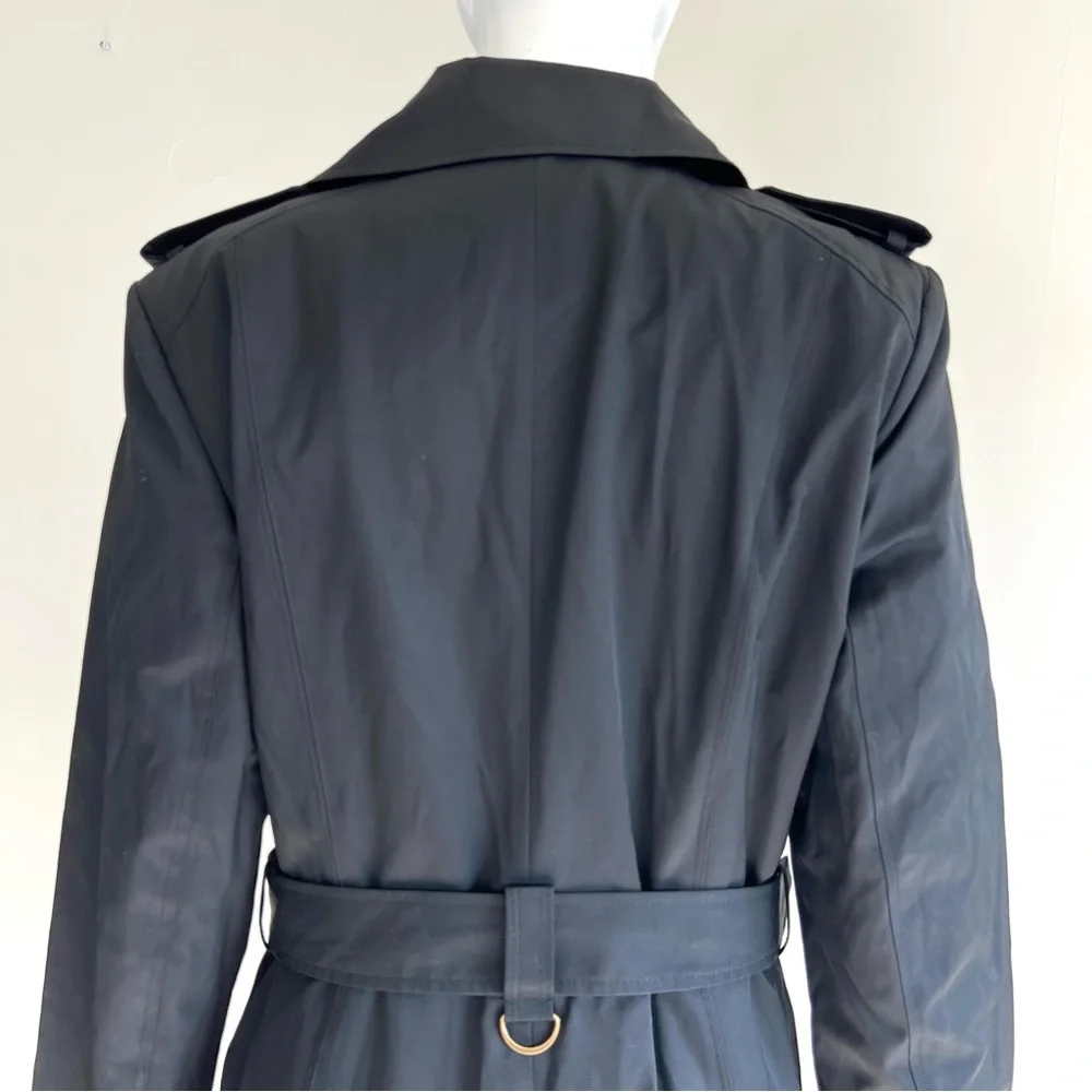 LAUREN RALPH LAUREN Water Resistance Double Breast Belted Trench Coat Sz L - Picture 9 of 16